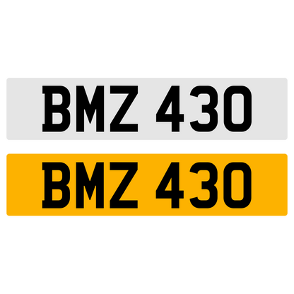 BMZ 430 Number Plate Numberplate Registration BMW 430 430D Cherished Dateless Northern Irish NI