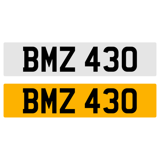 BMZ 430 Number Plate Numberplate Registration BMW 430 430D Cherished Dateless Northern Irish NI