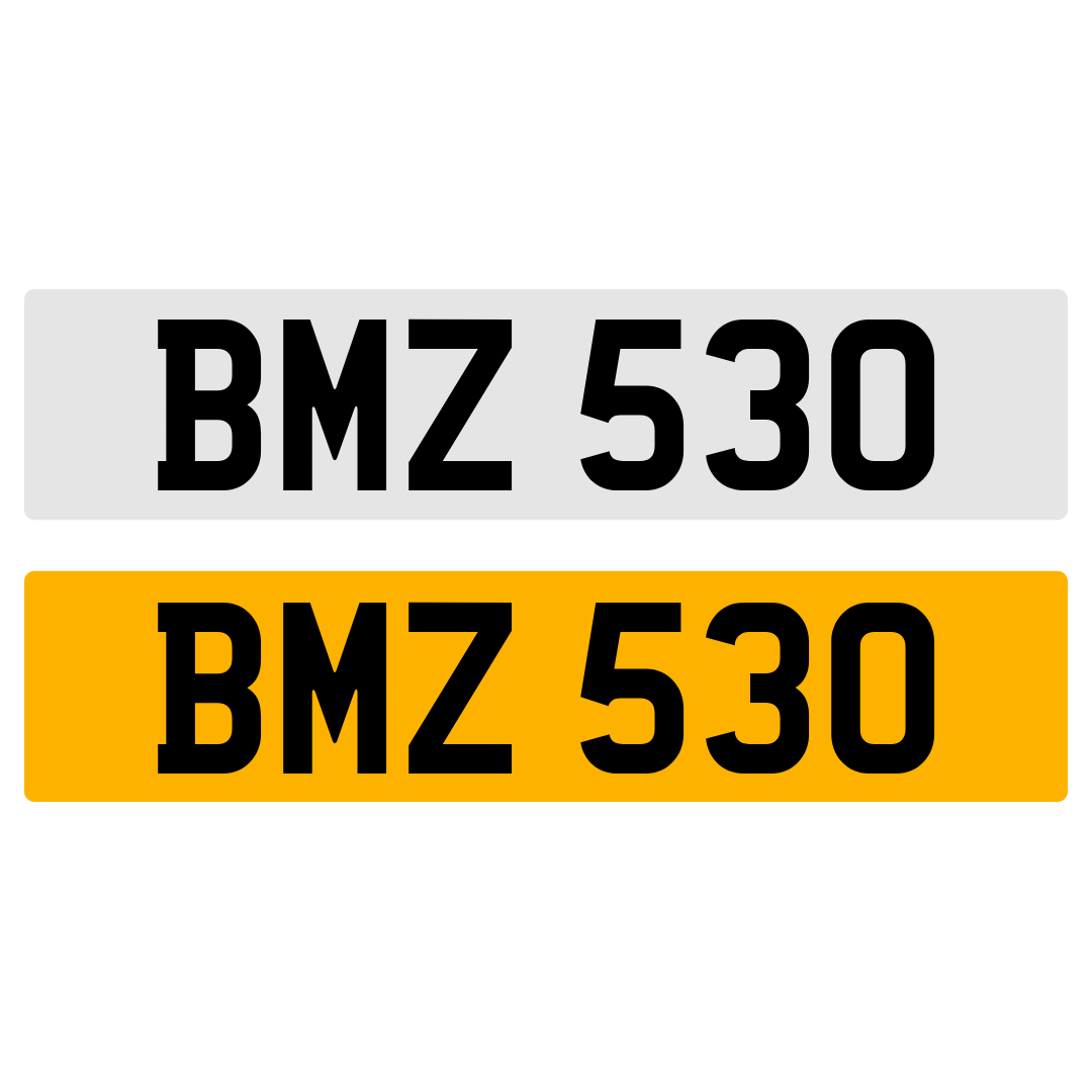 BMZ 530 Number Plate Numberplate Registration BMW 530 530D Cherished Dateless Northern Irish Ni