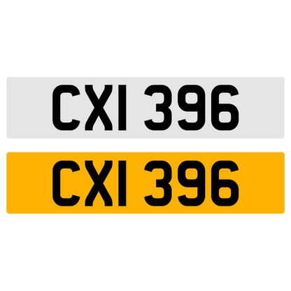 CXI 396 Number Plate Numberplate Registration Cherished Dateless Northern Irish NI
