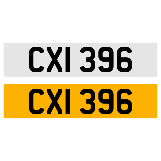 CXI 396 Number Plate Numberplate Registration Cherished Dateless Northern Irish NI