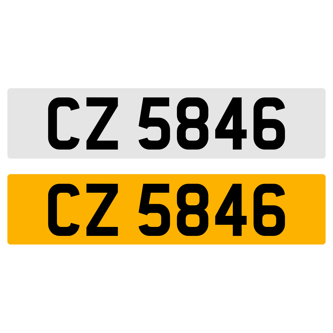 CZ 5846 Number Plate Numberplate Registration Cherished Dateless Northern Irish NI