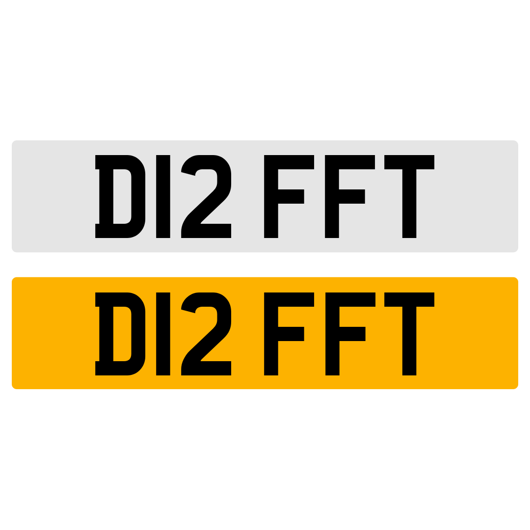 D12 FFT Number Plate Registration Numberplate Drift Cherished