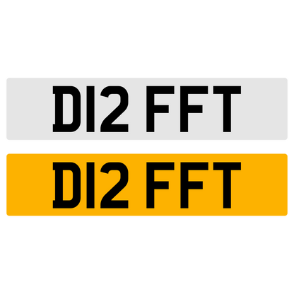 D12 FFT Number Plate Registration Numberplate Drift Cherished