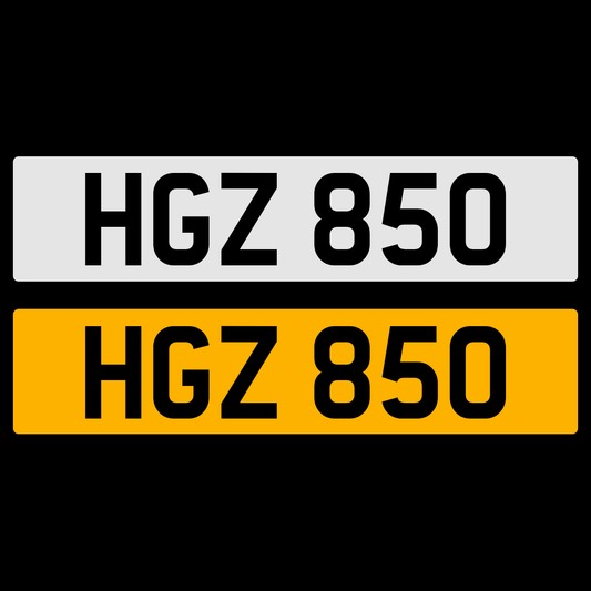 HGZ 850 Number Plate Numberplate Registration Cherished Dateless Northern Irish Ni