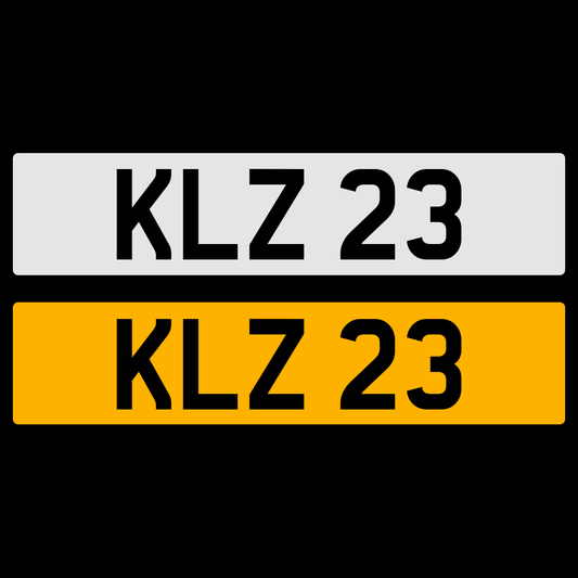 KLZ 23 Number Plate Numberplate Registration Cherished Dateless Northern Irish Ni