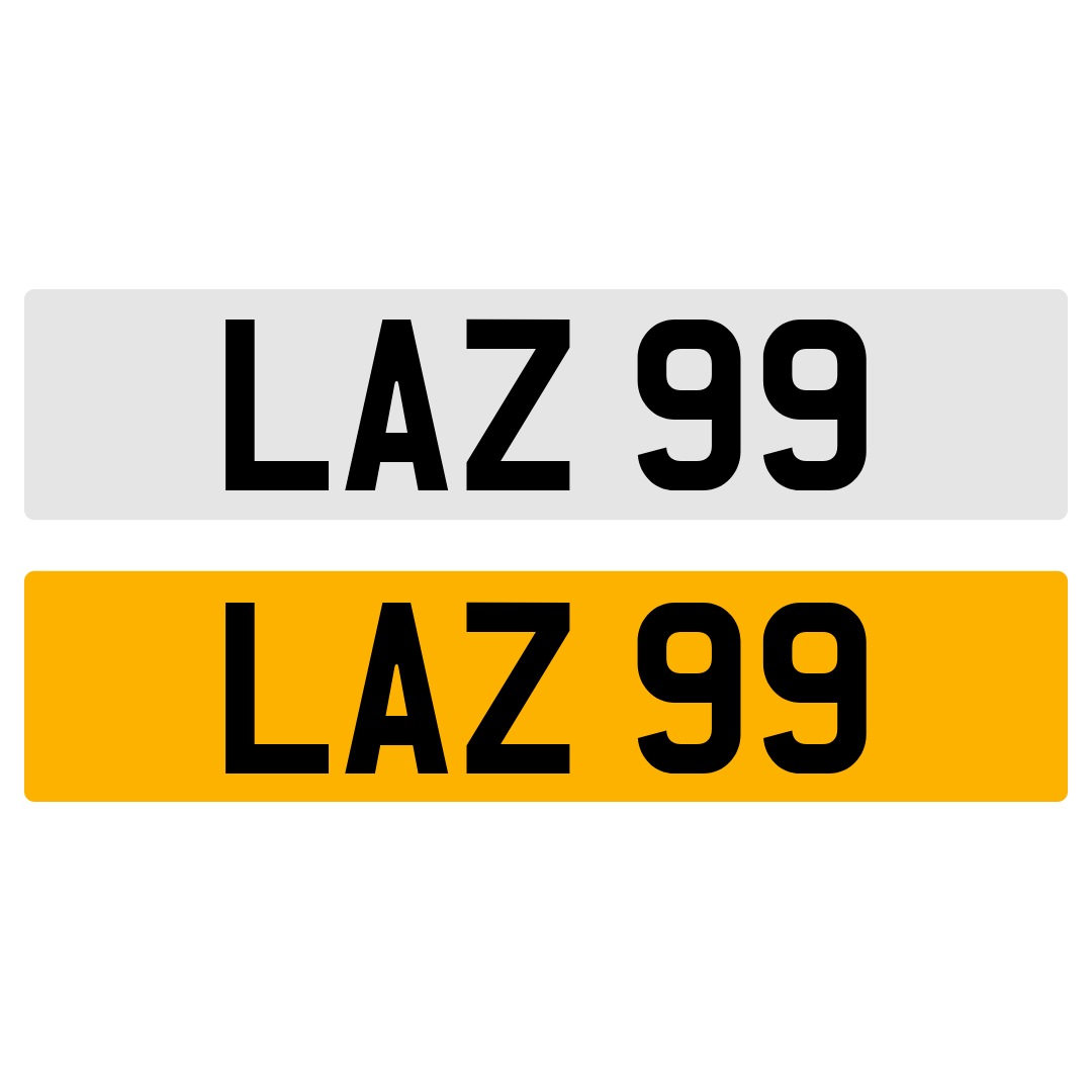 LAZ 99 Number Plate Numberplate Registration Cherished Dateless Northern Irish NI
