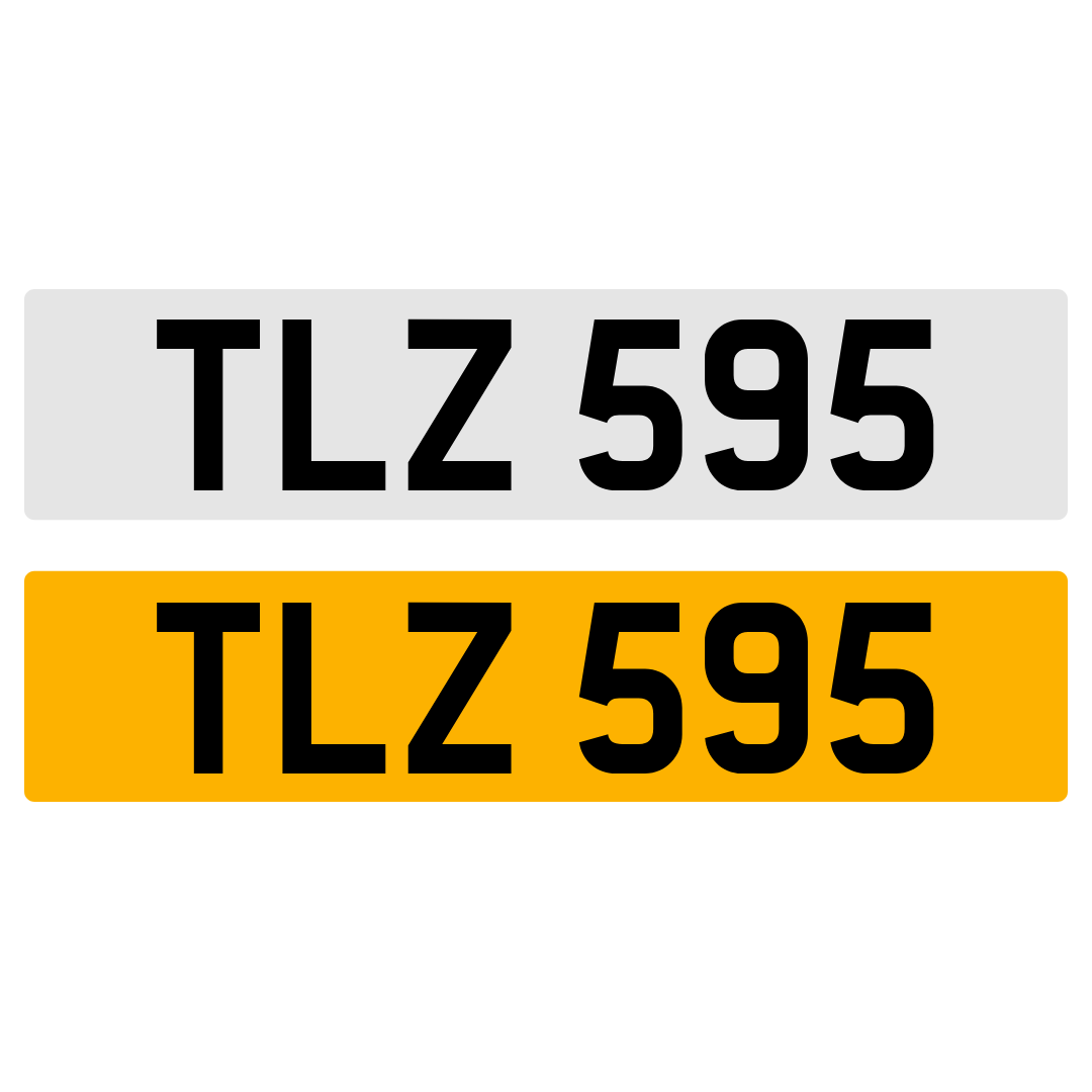 TLZ 595 Number Plate Numberplate Registration Cherished Dateless Northern Irish NI
