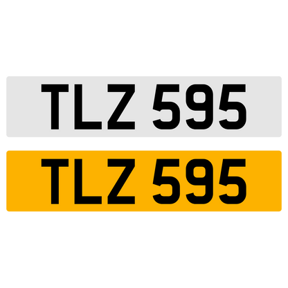 TLZ 595 Number Plate Numberplate Registration Cherished Dateless Northern Irish NI