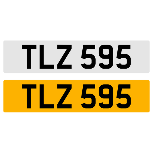 TLZ 595 Number Plate Numberplate Registration Cherished Dateless Northern Irish NI