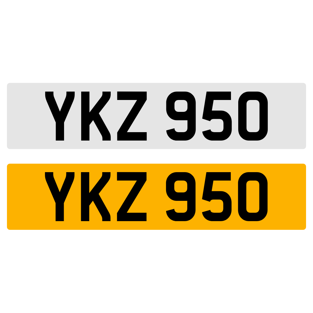 YKZ 950 Number Plate Numberplate Registration Cherished Dateless Northern Irish NI